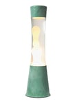 fisura. - Lampe à lave en jade. Base vert jade, liquide transparent et lave blanche. Lampe d'ambiance originale. Avec ampoule de rechange. 11 cm x 11cm x 39,5 cm.