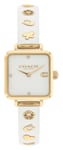 Coach 14504308 Women's Cass (22mm) White Square Dial / White Watch