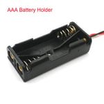 2 X AAA batterie mallette de rangement batterie boîte noir plastique porte-batterie fil 2x1.5V AAA