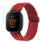 Vävd Nylonarmband Fitbit Versa 4/Sense 2 Röd