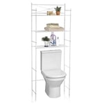 IDIMEX Etagère de Salle de Bain MARSA Meuble de Rangement au-Dessus des Toilettes WC ou Lave-Linge avec 3 tablettes, en métal laqué Blanc