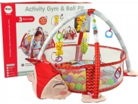 Lean Sport Stor 3-i-1 spädbarnsmatta Baby Fox Pool med bollar