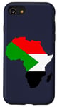 Coque pour iPhone SE (2020) / 7 / 8 Drapeau du Soudan Afrique continent Silhouette Cadeau pour Sudans