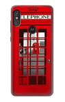 Classic British Red Telephone Box Case Cover For Motorola One Power, Moto P30 Note