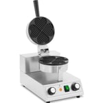 Waffle Maker - heart-shaped - 1000 W - 10 mm - Royal Catering
