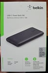 Belkin 10000mAh Power Bank with 30W Power Delivery - Black -New
