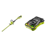 Ryobi OHT1850X ONE+ Cordless Hedge Trimmer, 18 V (Body only), Yellow & RC18150 18V ONE+ Cordless 5.0A Battery Charger