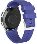 Abasic compatible with Huawei Watch GT/GT 2e / GT 2 (46mm) Watch Strap, Soft Silicone Waterproof Replacement Strap (22mm, Navy Blue)