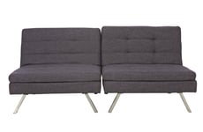Habitat Duo Fabric 2 Seater Clic Clac Sofa Bed - Charcoal Black