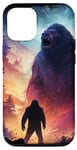 Coque pour iPhone 12/12 Pro Bigfoot trouve Bigfoot Illustrative Night Sasquatch Yeti Art