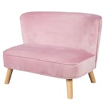 Roba roba Lasten sohva sametti, vaaleanpunainen