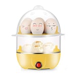Benficial Electric Egg Boiler,Cooker,Poacher & Omelette Maker Rapid Egg Cooker,14 Hole for Boiled,Poached,Scrambled,Steamed Vegetables,Seafood,Dumplings&More,Auto Shut Off Feature (14 Holes, Yellow)
