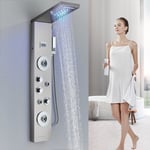 Shower Panel Column Tower Mixer Rain Massage Body Jet Stainless Steel Tap System