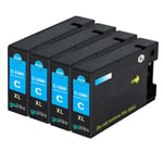4 Cyan XL Printer Ink Cartridges for Canon MAXIFY MB2150, MB2350, MB2755