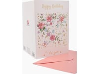 Färsk B6 Carnet Zzg-190505 Förgylld Födelsedagsblommor