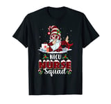NICU Nurse Squad Gnome Christmas Plaid Nursing Stethoscope T-Shirt