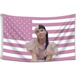 Melanie Flag, Melanie Flag Amerikanska Usa Banner Musik Sångare Poster Gobeläng 3x5ft Melanie Martinez Rosa Flagga För College Sovsal Rum  (FMY)
