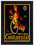 AD27 Vintage 1900 German Continental Bicycle Bike Tires Advertisement Framed Poster Print Re-Print - A4