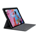 Logitech iPad (7th, 8th and 9th Generation) Keyboard Case   Slim Folio with Inte