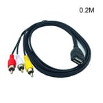 USB A hona till 3RCA Audio Video Kabel Bly TV Audio Video Adapter 0,2m/1,5m