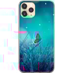 Apple iPhone 11 Pro Transparent Mobilskal Blå fjäril