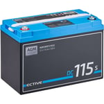 EDC115SA Batterie Décharge Lente Deep Cycle 12V 115Ah agm avec écran lcd marine, moteur électrique bateau, camping car - Ective