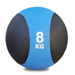 Medicinboll i gummi 8 kg Svart/Blå