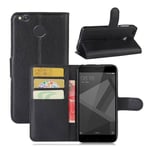 Xiaomi Redmi 4X Enfärgat fodral med plånbok - Svart