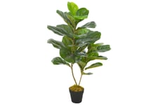 Be Basic Kunstig plante fiolinfiken med potte grønn 90 cm - Flerfarget