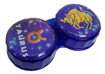 Taurus Star Sign Zodiac Contact Lens Storage Soaking Case - L+R Marked - UK Made