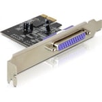 Parallellportskort DeLOCK 1 p PCI-Express X1, inkl. Low Profile-plåt