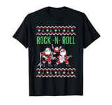 Rock n Roll Christmas Shirt-Santa Rocks Music Band T-Shirt T-Shirt