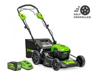 Greenworks 40V Lawnmower 530mm Self-Propelled 6.0Ah Kit in Gardening > Outdoor Power Equipment > Lawnmowers > Electric