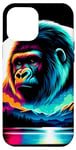 Coque pour iPhone 13 Pro Max Coloré Gorilla Spirit Animal Cool Illustration Art