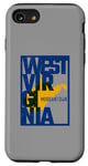 Coque pour iPhone SE (2020) / 7 / 8 Carte de Virginie-Occidentale Typographie Graphique Vintage Morgantown