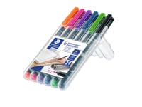 Marker Staedtler Lumocolor® Permanent 0,6 Mm Ass. Färger - (6 St.)
