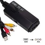 HDMI to AV Cable, HD HDMI to AV Video Converter for Set-Top Box to Older TV, HDMI to AV Adapter Suitable for Roku, DVD, Cable Box, PS3, Xbox 360, Blu-ray Player, etc.