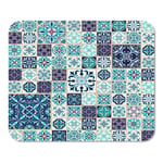 Mousepad Computer Notepad Office Mega Patchwork Colored Pattern Portuguese Tiles Azulejo Talavera Moroccan Home School Game Player Computer Worker Inch