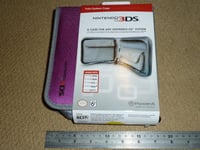 NINTENDO 2DS 3DS XL OFFICIAL CONSOLE ZIP FOLIO CARRY CASE BRAND NEW! Pink & Grey