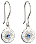 Elements Silver E6003L Silver Blue Cubic Zirconia Sun Burst Jewellery