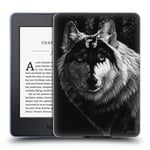 Head Case Designs Officially Licensed Stanley Morrison Gray Wolf With Dragon Marking Black And White Soft Gel Case Compatible With Kindle Paperwhite 1/2 / 3