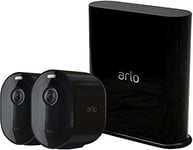 Arlo Pro3 Wireless Home Security Camera System CCTV, WiFi, 6-Month Battery Life, Colour Night Vision, Indoor or Outdoor, 2K HDR, 2-Way Audio, Spotlight, 160° View, Alarm, 2 Camera Kit, VMS4240B