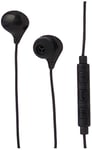 Juice®Pods Wired With Mic, 3.5mm Aux Jack earbud headphones, Pure Sound, lightweight design, for iphone iPod iPad, Samsung & android - Black