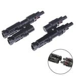 1pair X Multi T Branch Mc4 Connector For Solar Parallel Connect One Size