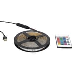 TG LED-remsa med Fjärrkontroll - RGB - 5 Meter Transparent