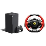 Xbox Series X + Thrustmaster Ferrari 458 Spider Racing Wheel compatible One, noir/rouge
