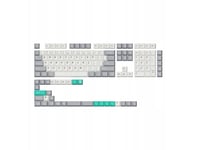 Cherry Profile Double-Shot Pbt Full Set Keycaps - Dolch Red, Gray White Mint, Blue Black Yellow Full Set (143 Klawisze) / Gray White Mint