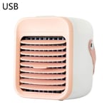 2000mAh Mini Portable Personal USB Rechargeable Air Conditioner Multifunctional Cooler 173x173x151mm-Pink