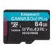 Kingston Canvas Go! Plus - Carte mémoire flash - 64 Go - A2 / Video Class V30 / UHS-I U3 / Class10 - microSDXC UHS-I