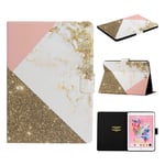 iPad 10.2 (2019) stylish pattern leather flip case - Pink / White / Gold